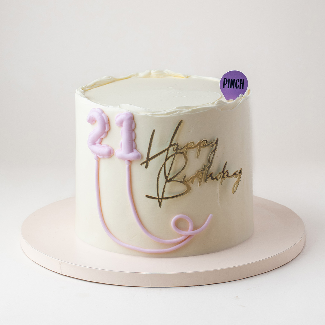 Pastel Balloon 21 Cake