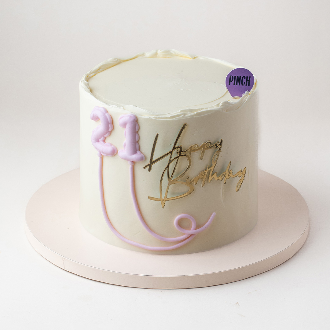 Pastel Balloon 21 Cake